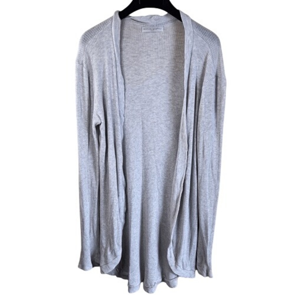 Spiritual Gangster Womens Duster Cardigan Thumbholes Grey Soft Flowy Size Small
